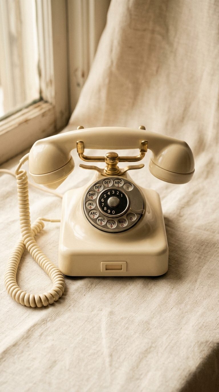 The Hazel — ivory vintage telephone